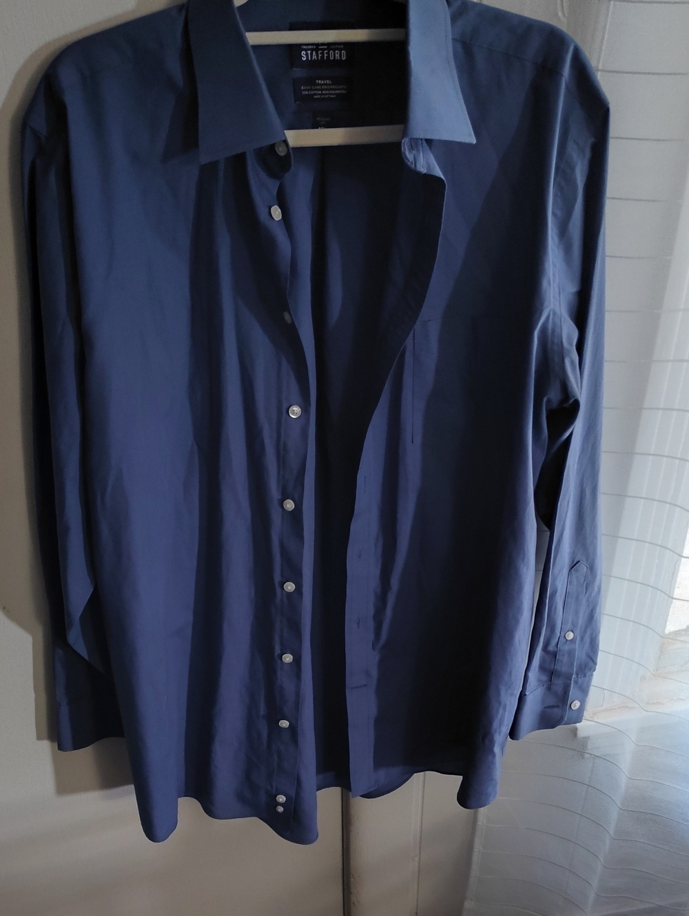 Stafford Men's Navy Blue Dress Shirt